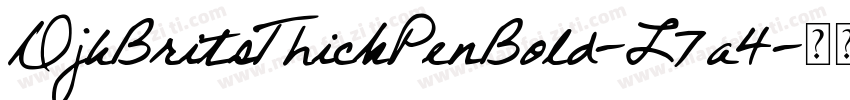 DjbBritsThickPenBold-L7a4字体转换