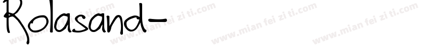 Rolasand字体转换