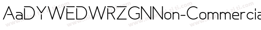 AaDYWEDWRZGNNon-CommercialUse字体转换