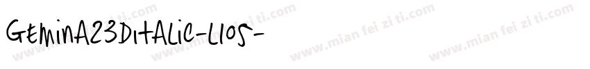 Gemina23DItalic-l105字体转换