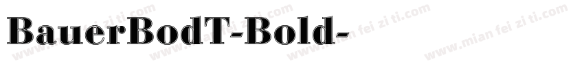 BauerBodT-Bold字体转换