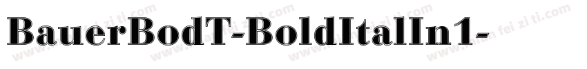 BauerBodT-BoldItalIn1字体转换