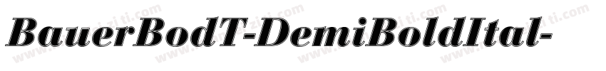 BauerBodT-DemiBoldItal字体转换