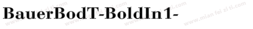 BauerBodT-BoldIn1字体转换
