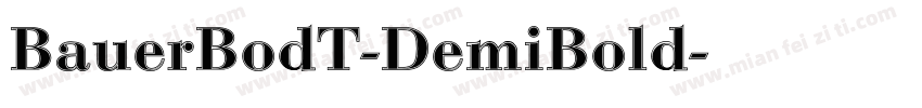 BauerBodT-DemiBold字体转换