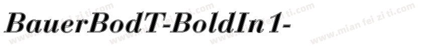 BauerBodT-BoldIn1字体转换
