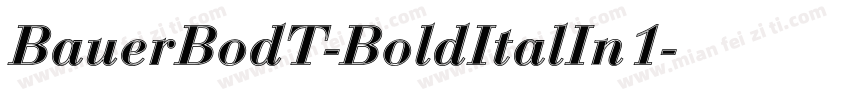 BauerBodT-BoldItalIn1字体转换