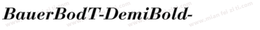 BauerBodT-DemiBold字体转换