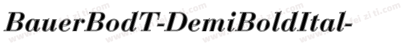 BauerBodT-DemiBoldItal字体转换