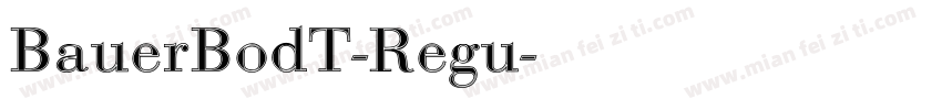 BauerBodT-Regu字体转换