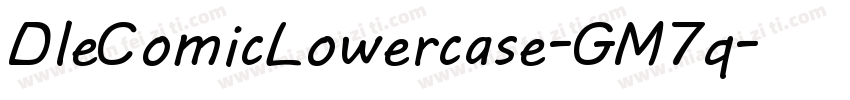 DleComicLowercase-GM7q字体转换