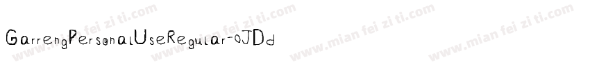 GarrengPersonalUseRegular-0JDd字体转换