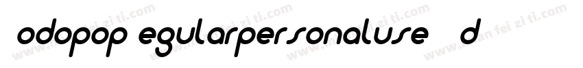 DodopopRegularpersonaluse-11dL字体转换