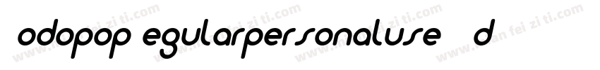 DodopopRegularpersonaluse-11dL字体转换