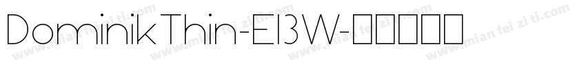 DominikThin-E13W字体转换