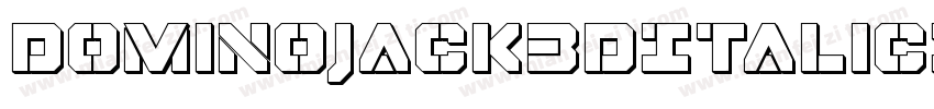 DominoJack3DItalicItalic-6lav字体转换
