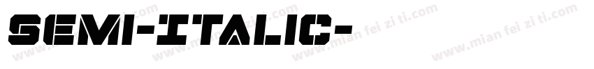 Semi-Italic字体转换