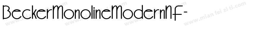 BeckerMonolineModernNF字体转换