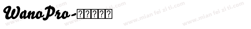 WanoPro字体转换