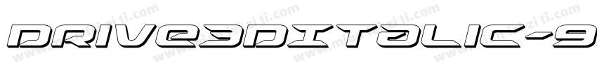 Drive3DItalic-9DK0字体转换