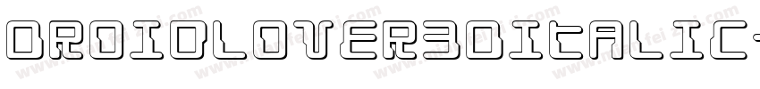 DroidLover3DItalic-Y6A8字体转换