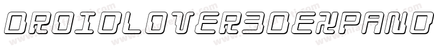 DroidLover3DExpandedItalic-rB89字体转换