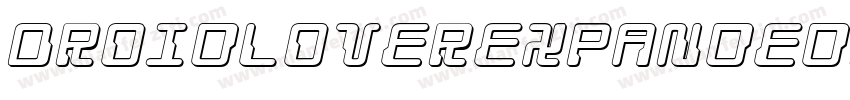 DroidLoverExpandedRotalic-8PRB字体转换