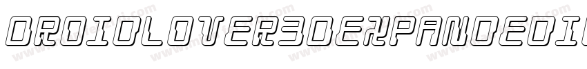 DroidLover3DExpandedItalic-rB89字体转换