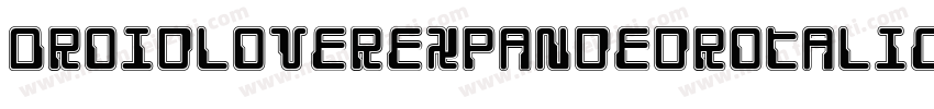 DroidLoverExpandedRotalic-8PRB字体转换