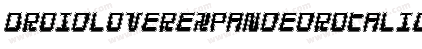 DroidLoverExpandedRotalic-8PRB字体转换