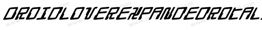 DroidLoverExpandedRotalic-8PRB字体转换