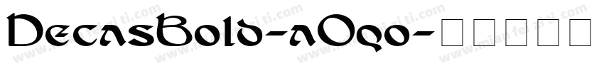 DecasBold-aOqo字体转换