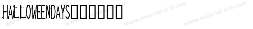halloweendays字体转换