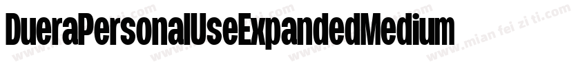 DueraPersonalUseExpandedMedium-aJX5字体转换