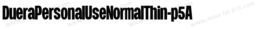 DueraPersonalUseNormalThin-p5Ar字体转换