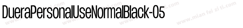 DueraPersonalUseNormalBlack-O5lP字体转换