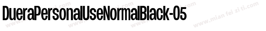 DueraPersonalUseNormalBlack-O5lP字体转换