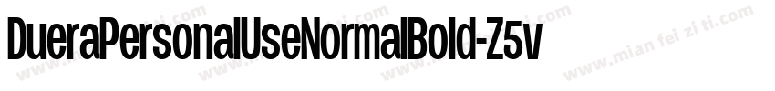 DueraPersonalUseNormalBold-Z5v8字体转换