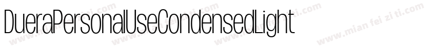 DueraPersonalUseCondensedLight-gJWR字体转换