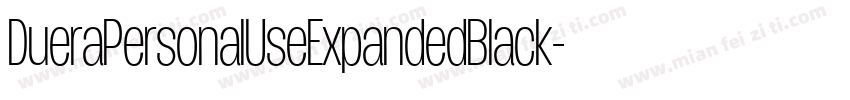 DueraPersonalUseExpandedBlack-06Rz字体转换