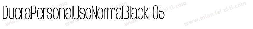 DueraPersonalUseNormalBlack-O5lP字体转换