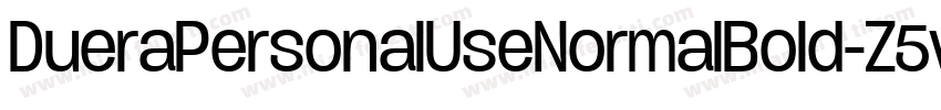 DueraPersonalUseNormalBold-Z5v8字体转换