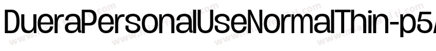 DueraPersonalUseNormalThin-p5Ar字体转换