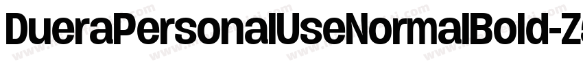 DueraPersonalUseNormalBold-Z5v8字体转换