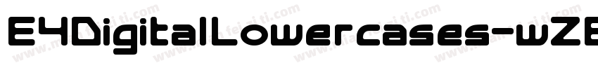 E4DigitalLowercases-wZEn字体转换