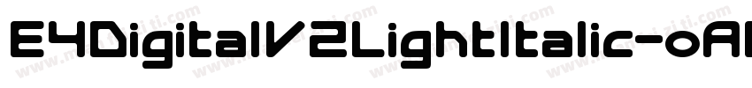 E4DigitalV2LightItalic-oAEV字体转换