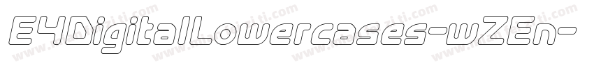 E4DigitalLowercases-wZEn字体转换