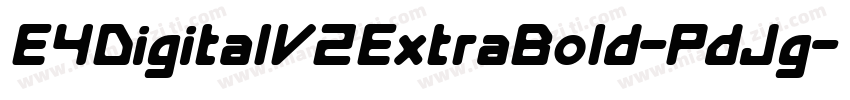 E4DigitalV2ExtraBold-PdJg字体转换