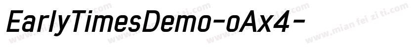 EarlyTimesDemo-oAx4字体转换