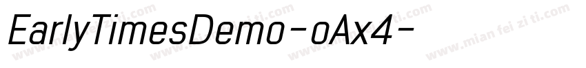 EarlyTimesDemo-oAx4字体转换